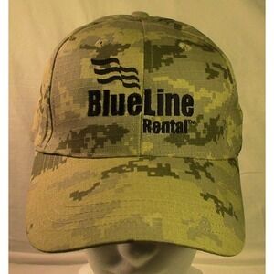 Blue Line Rental (Construction Rental Co) Army Military Camo Colored Hat Cap